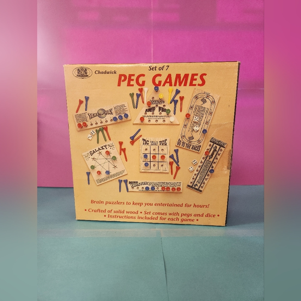 Vintage Chadwick PEG Games 1989 Tic Tac Toe